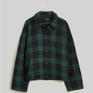 Madewell Flannel Boxy Plaid Shirt-Jacket